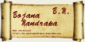 Bojana Mandrapa vizit kartica